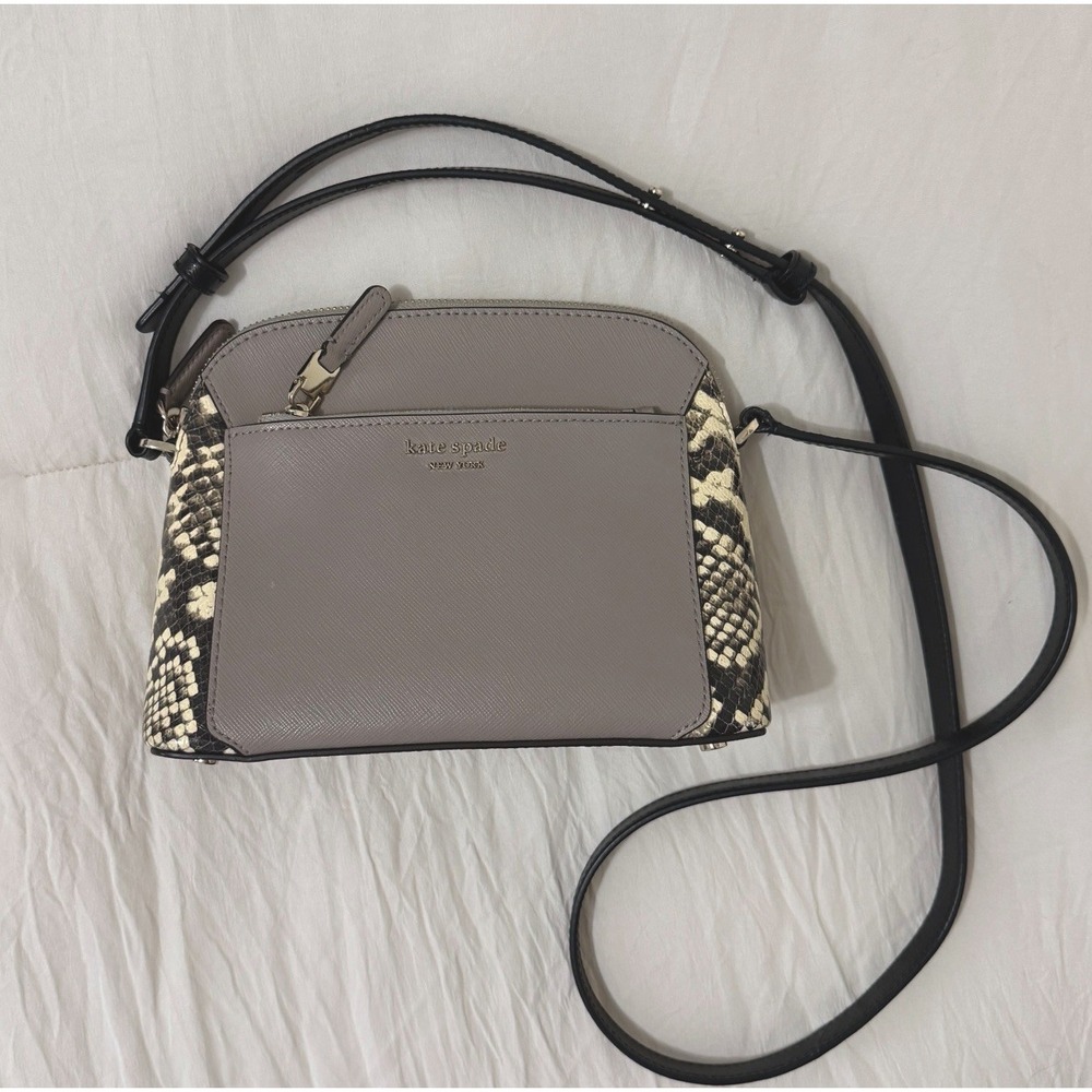 Kate Spade New York Louise Python Embossed Medium Dome Crossbody Bag Purse